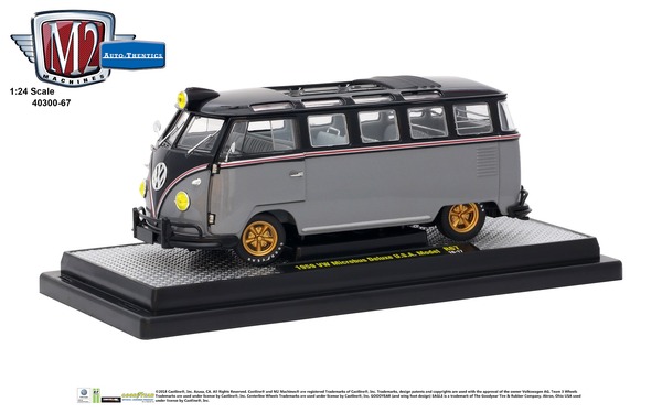 1959 VW Microbus Deluxe U.S.A. Model - Gloss Black Top and Gray Metallic Bottom