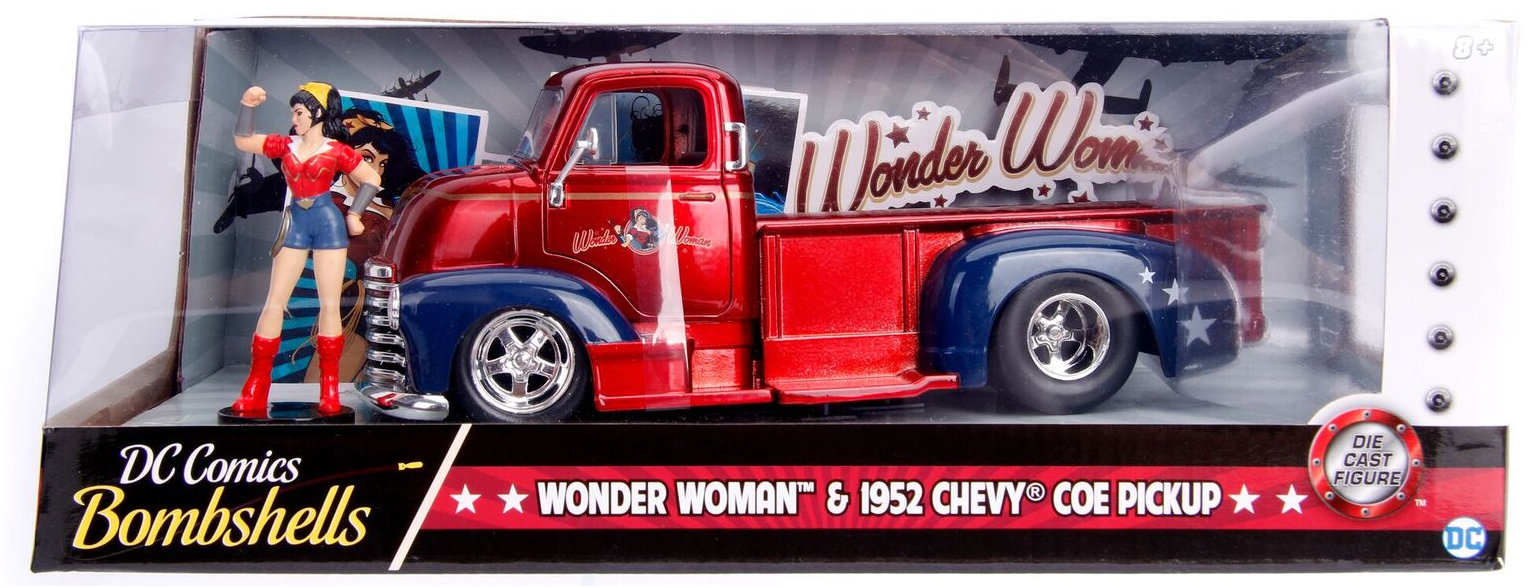 1.24 DC Comics Bombshells - 1952 Chevy COE Pickup w WONDER WOMAN