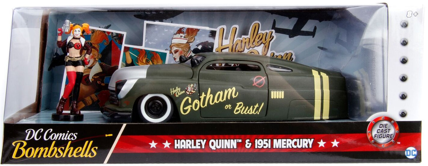 1.24 DC Comics Bombshells - 1951 Mercury w HARLEY QUINN