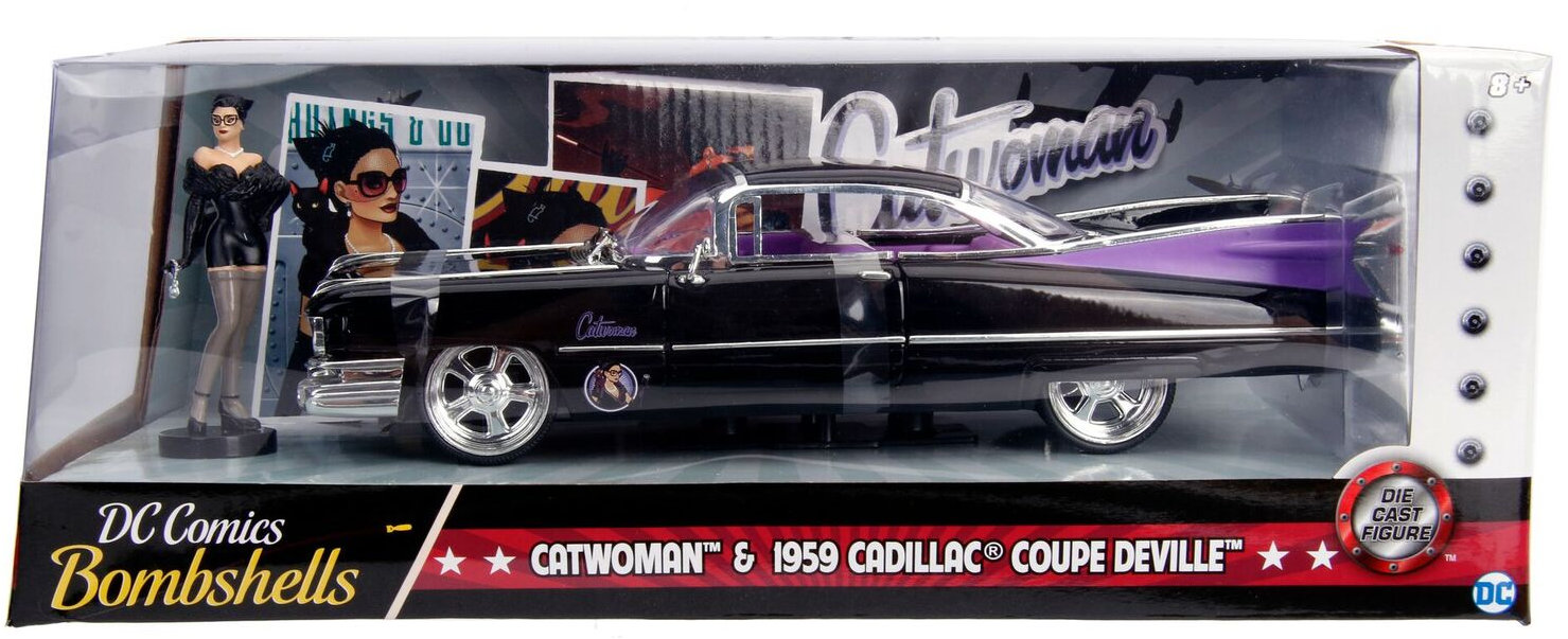 1.24 DC Comics Bombshells - 1959 Cadillac w CATWOMAN